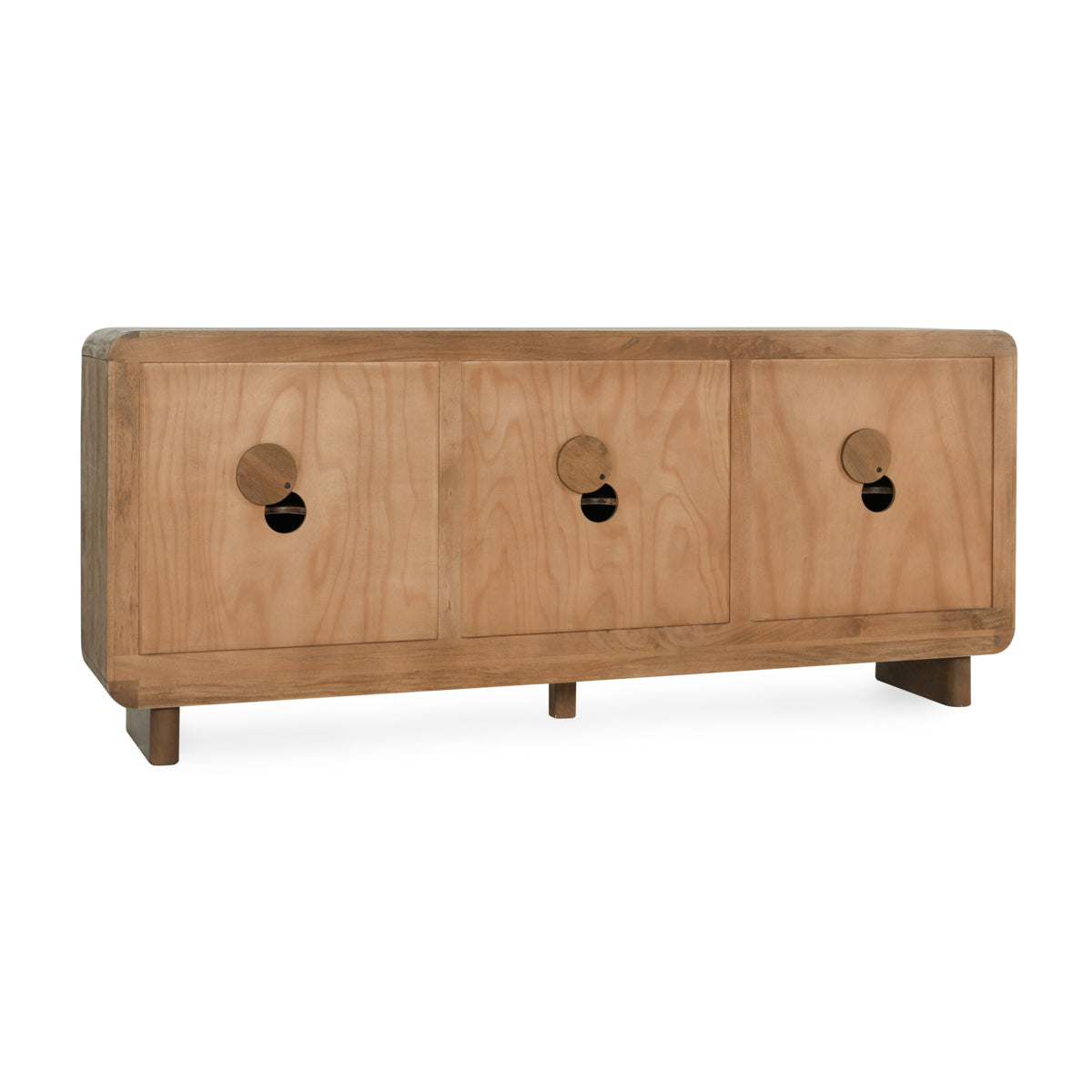 Vally Mango Wood 6 Door Buffet - Natural - Chapin Furniture