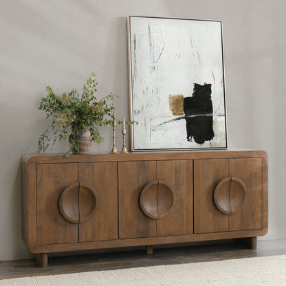 Vally Mango Wood 6 Door Buffet - Natural - Chapin Furniture