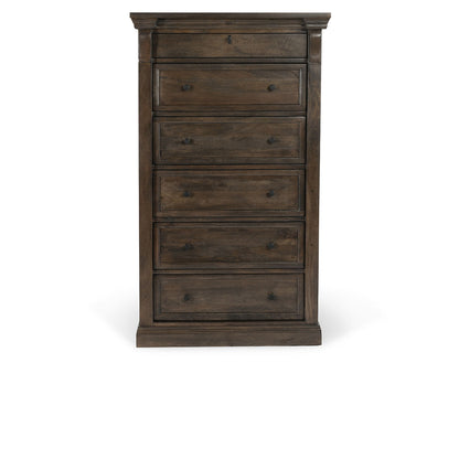 Adelaide 6 Drawer Wood Chest- Cocoa Brown - Chapin Furniture