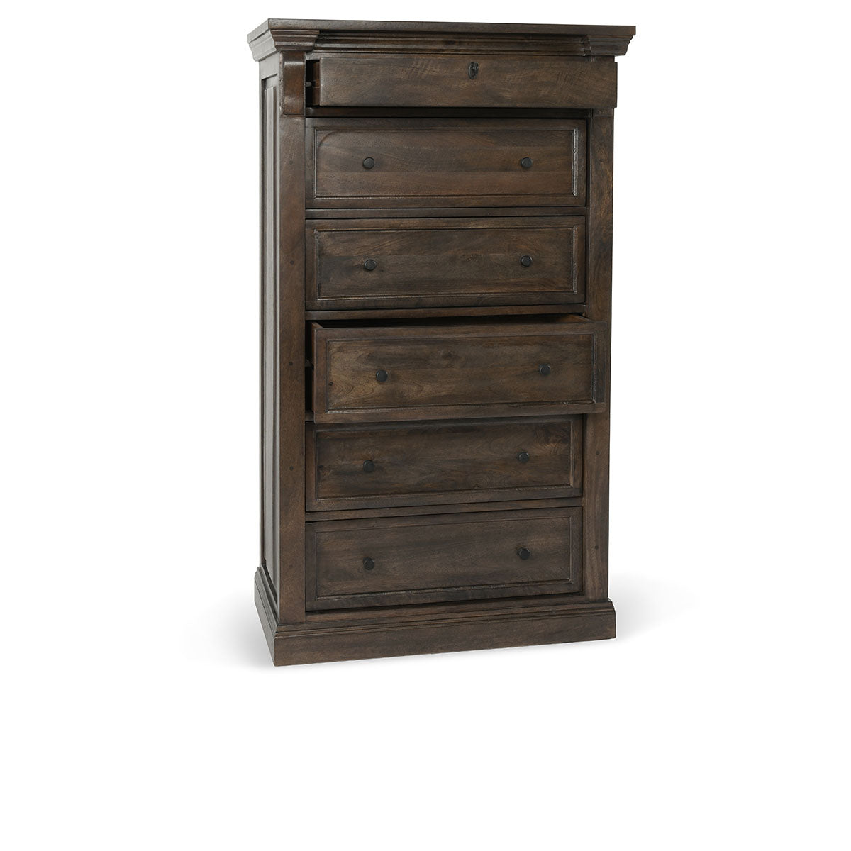Adelaide 6 Drawer Wood Chest- Cocoa Brown - Chapin Furniture