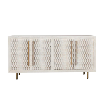 Norwood 4 Dr Buffet - White Wash - Chapin Furniture