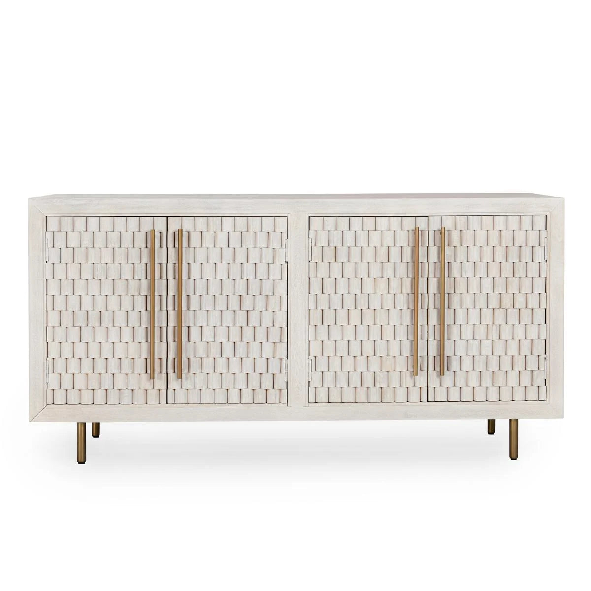 Norwood 4 Dr Buffet - White Wash - Chapin Furniture