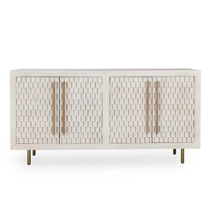 Norwood 4 Dr Buffet - White Wash - Chapin Furniture