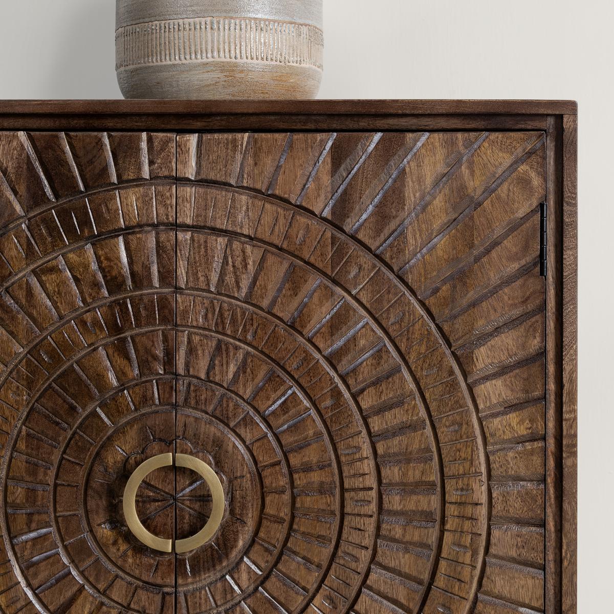 Vivienne 4 Door Cabinet- Brown - Chapin Furniture