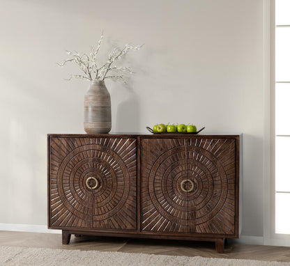 Vivienne 4 Door Cabinet- Brown - Chapin Furniture