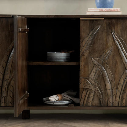Ledro Mango Wood 4 Door Cabinet - Chapin Furniture