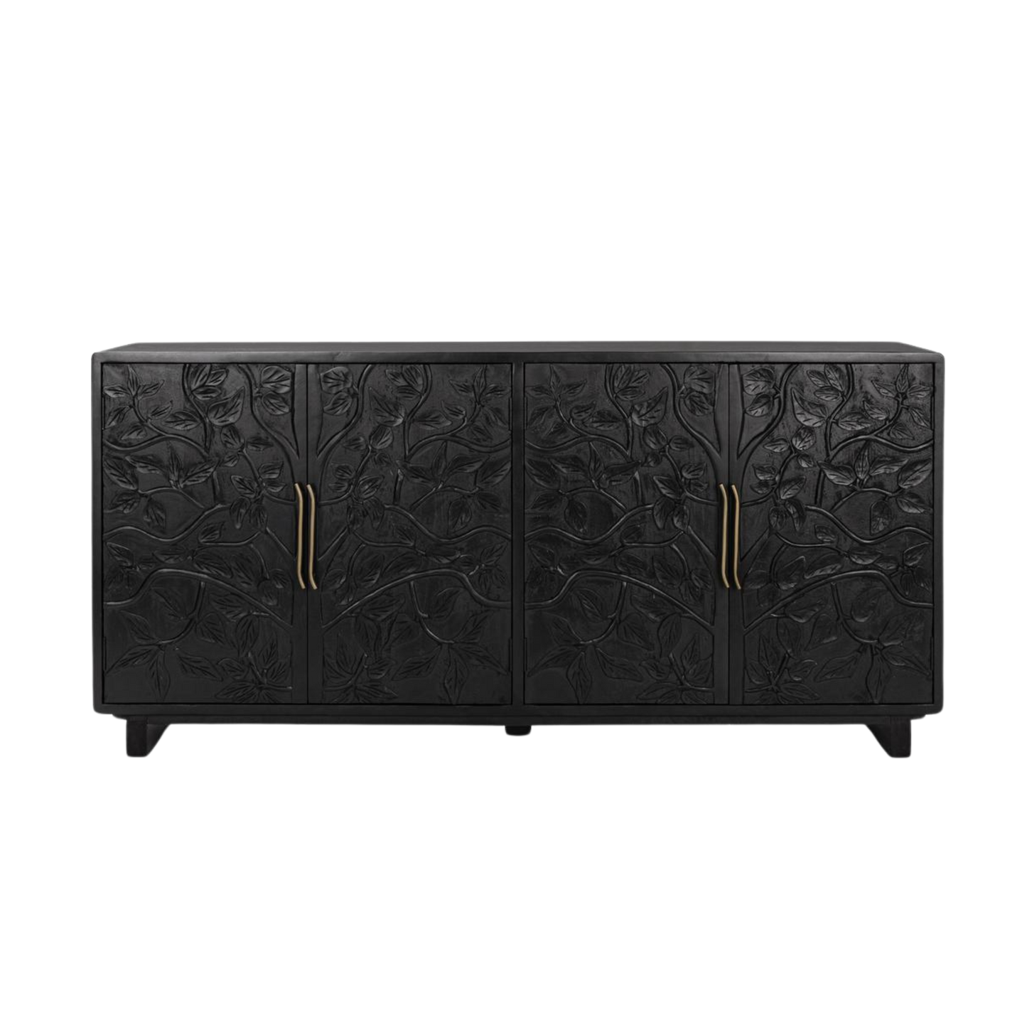 Albero Wood 4 Door Buffet - Black - Chapin Furniture