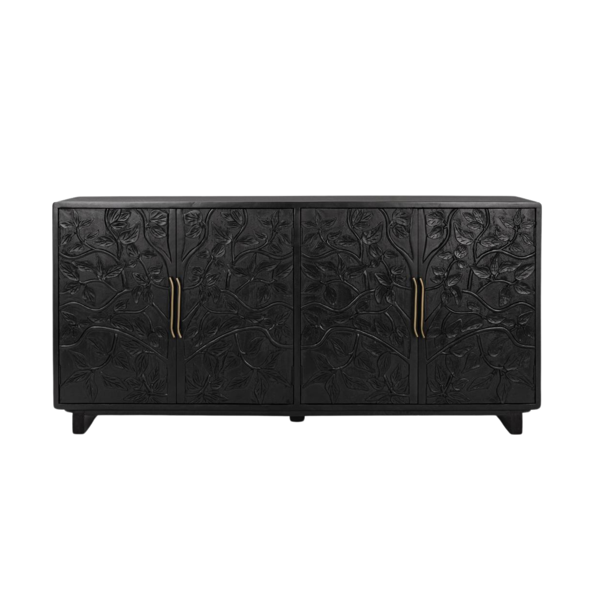 Albero Wood 4 Door Buffet - Black - Chapin Furniture