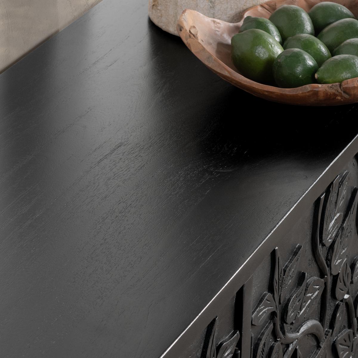 Albero Wood 4 Door Buffet - Black - Chapin Furniture