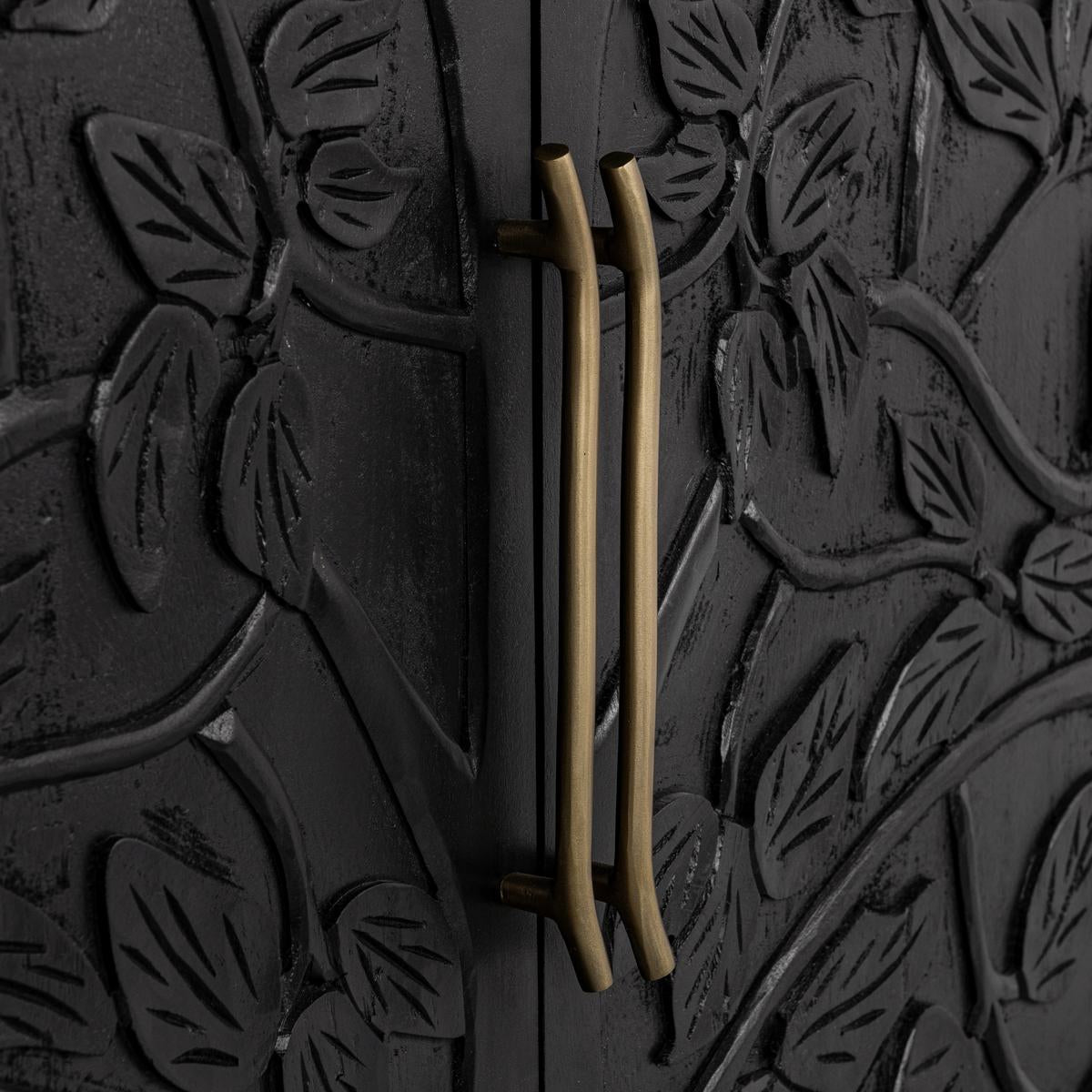 Albero Wood 4 Door Buffet - Black - Chapin Furniture