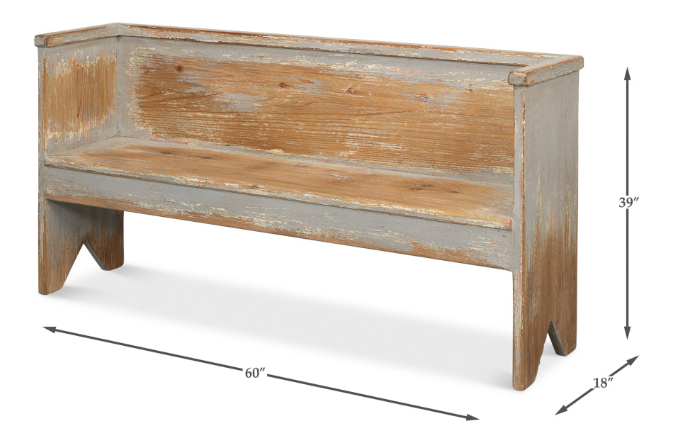 Beach House Bench- Grey - Chapin Furniture