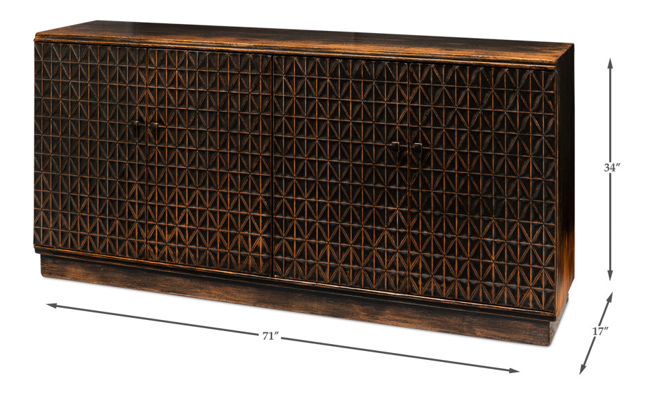 Scrubboard Front Sideboard- Ebony - Chapin Furniture