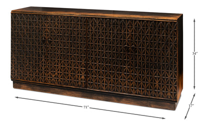 Scrubboard Front Sideboard- Ebony - Chapin Furniture