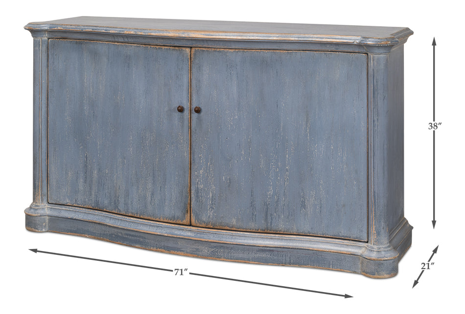 Columns Bowfront Sideboard- Blue - Chapin Furniture