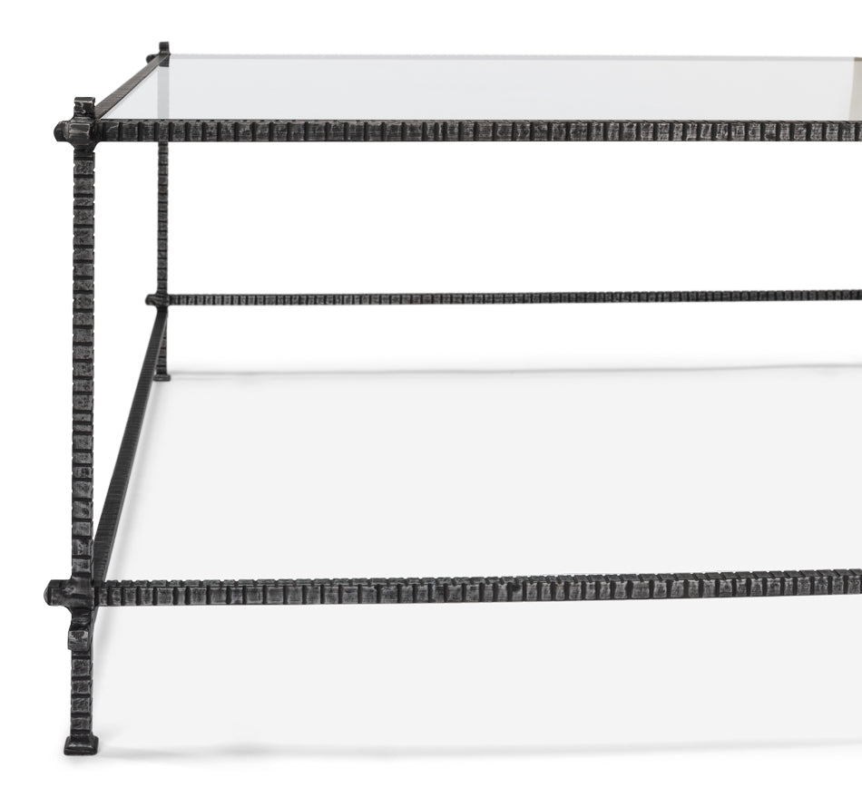 Serrated Edge Iron Coffee Table - Chapin Furniture