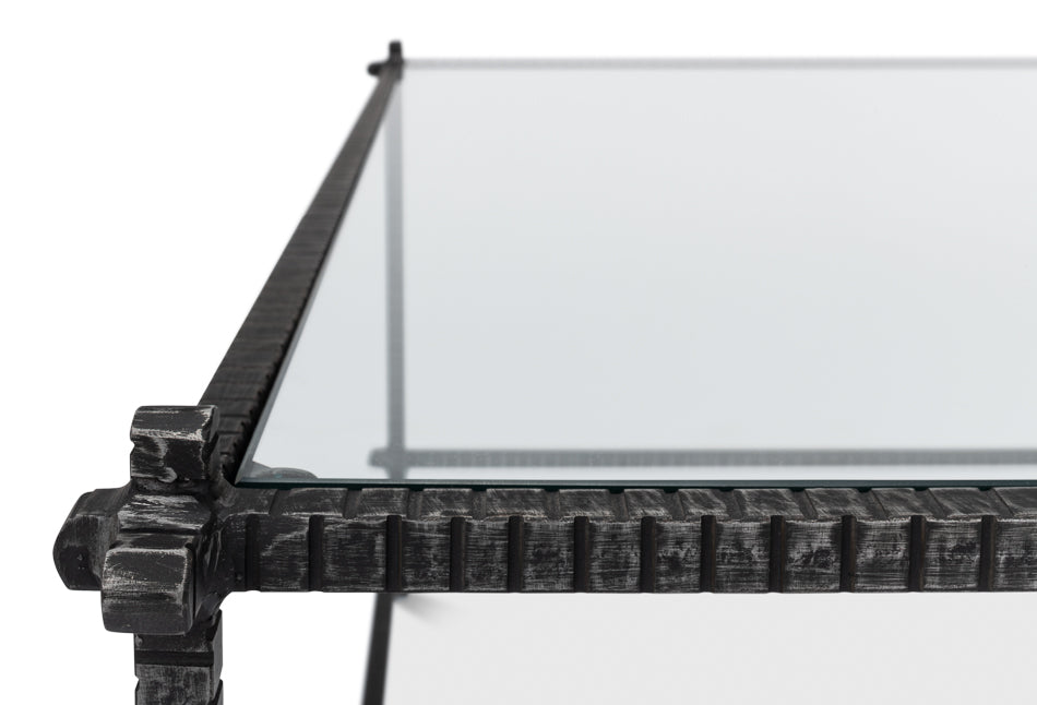 Serrated Edge Iron Coffee Table - Chapin Furniture