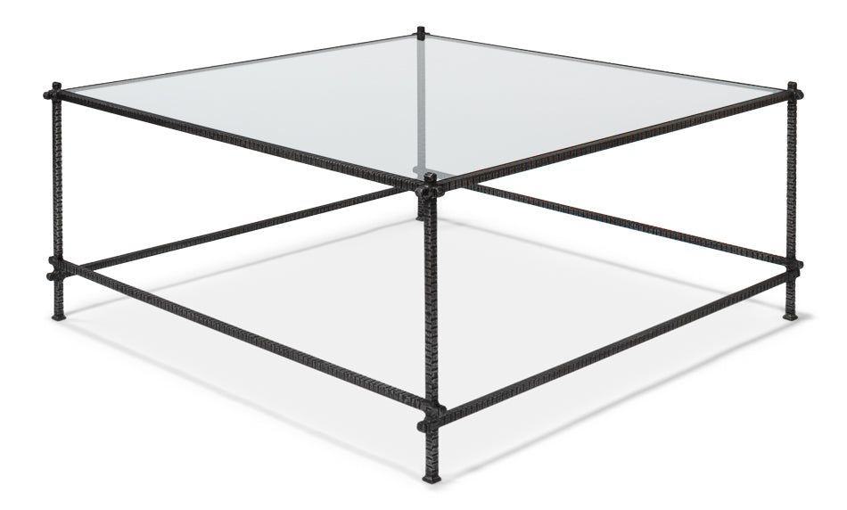 Serrated Edge Iron Coffee Table - Chapin Furniture