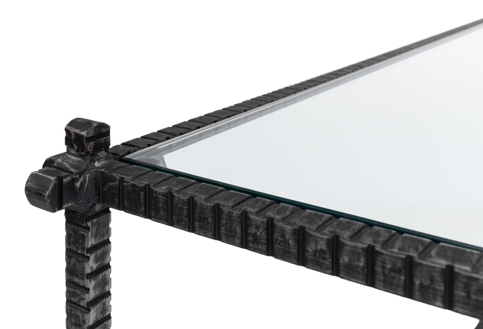 Serrated Edge Iron Coffee Table - Chapin Furniture
