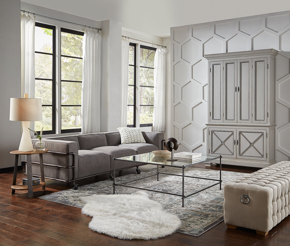 Serrated Edge Iron Coffee Table - Chapin Furniture