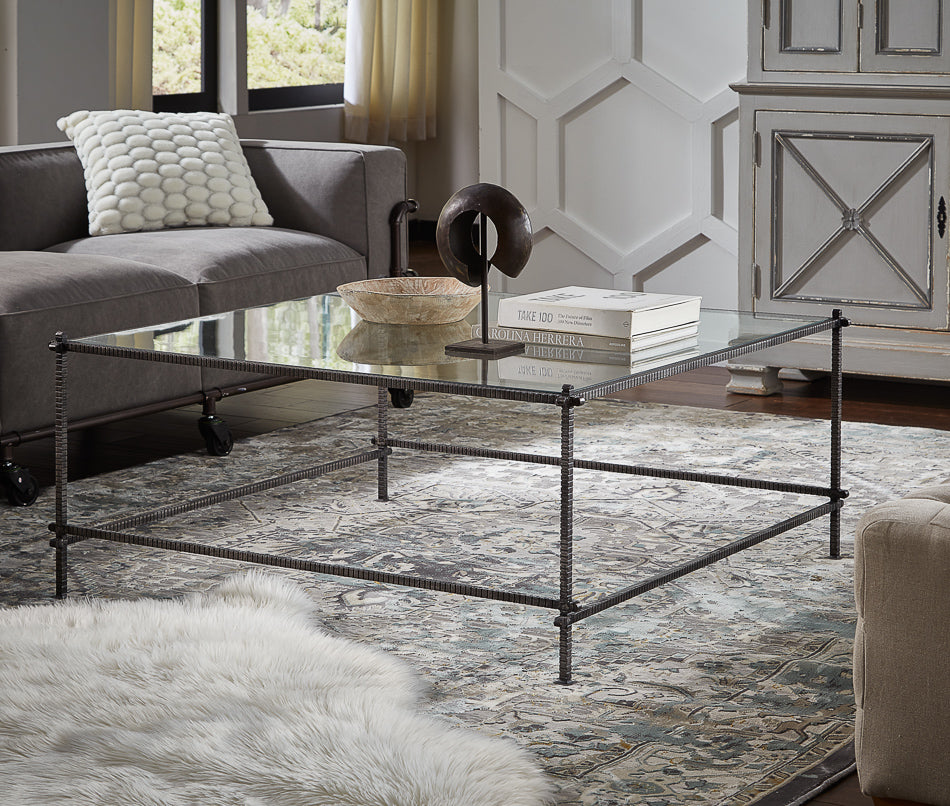 Serrated Edge Iron Coffee Table - Chapin Furniture