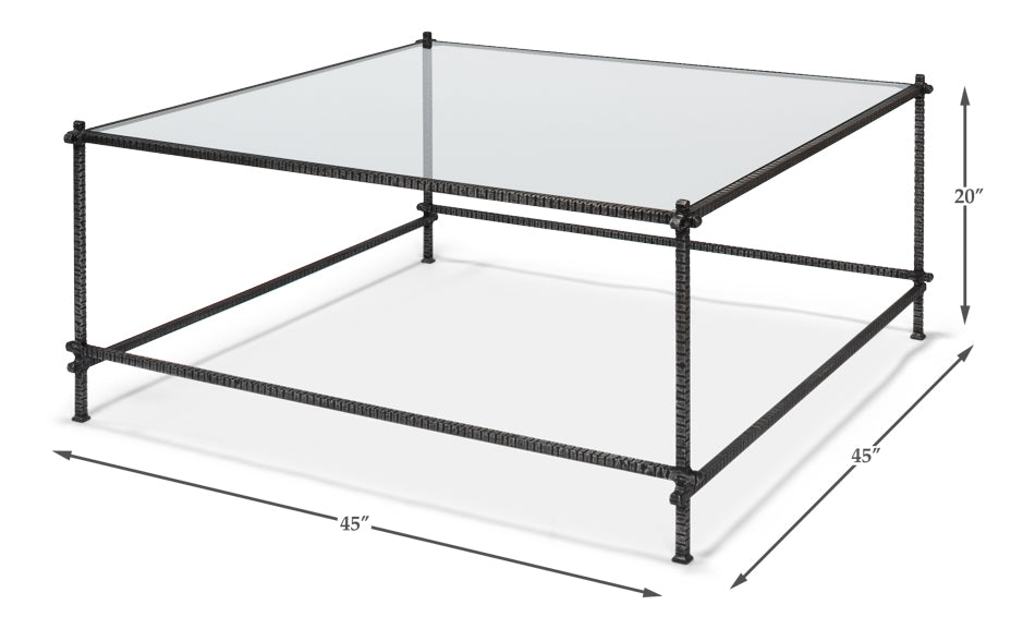 Serrated Edge Iron Coffee Table - Chapin Furniture