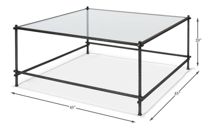 Serrated Edge Iron Coffee Table - Chapin Furniture