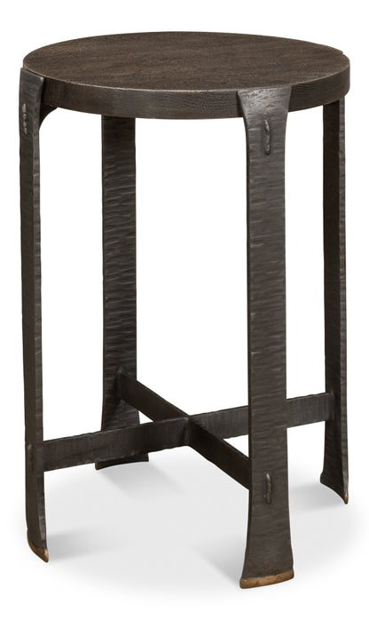 Forged Slats Side Table- Moleskin - Chapin Furniture