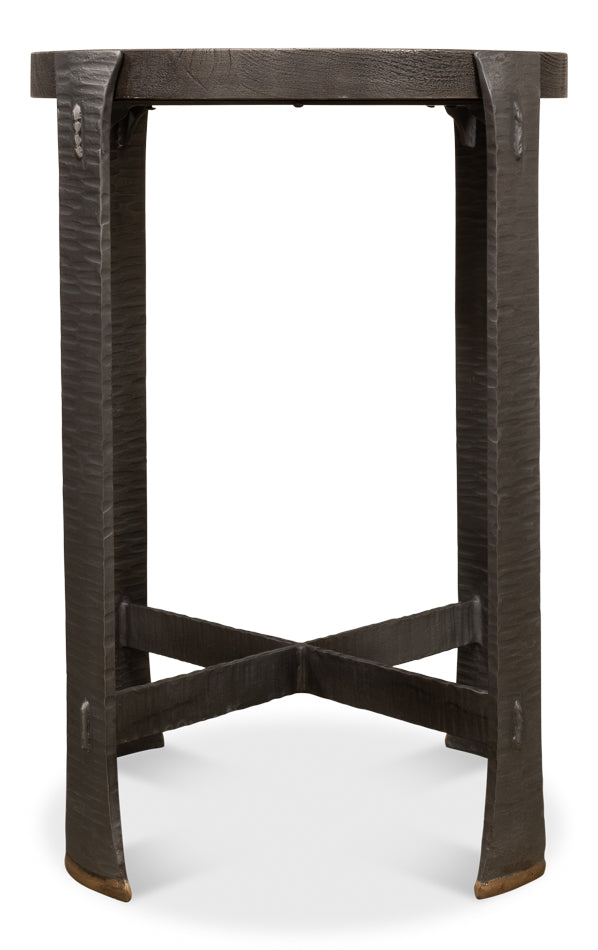 Forged Slats Side Table- Moleskin - Chapin Furniture