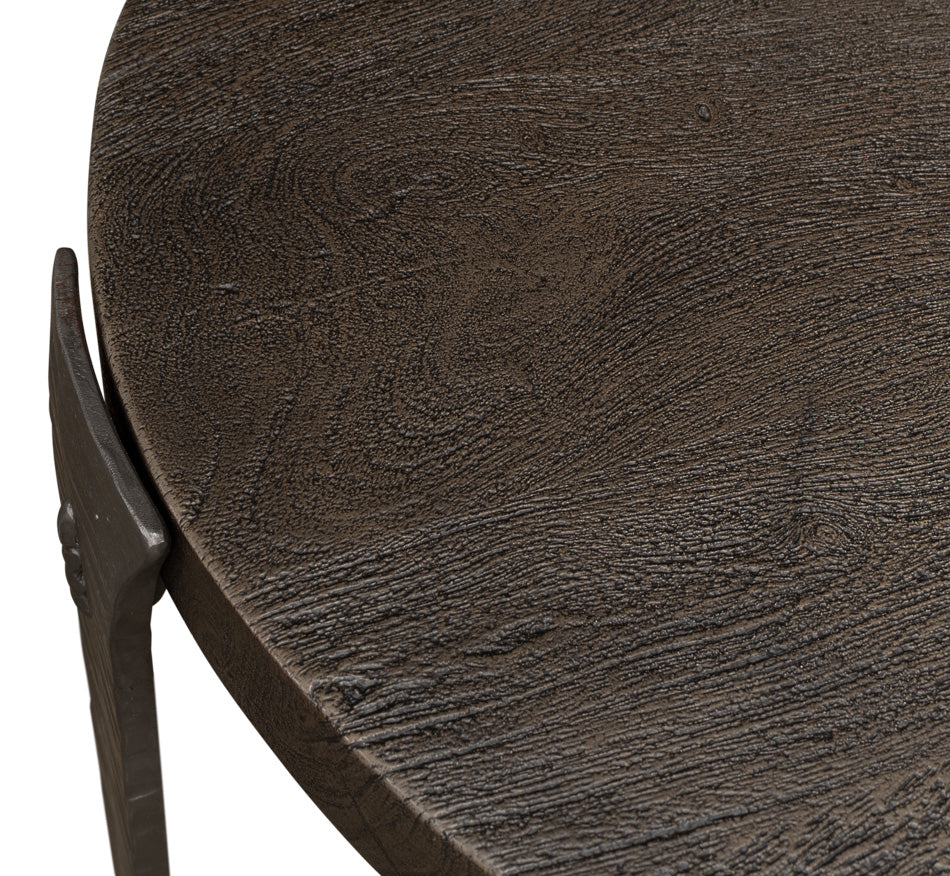 Forged Slats Side Table- Moleskin - Chapin Furniture