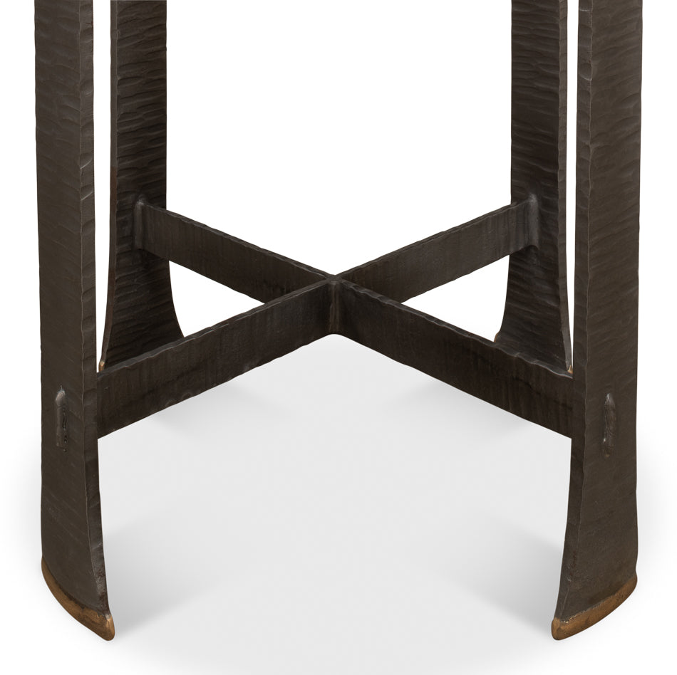 Forged Slats Side Table- Moleskin - Chapin Furniture