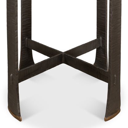 Forged Slats Side Table- Moleskin - Chapin Furniture