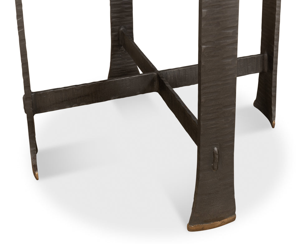 Forged Slats Side Table- Moleskin - Chapin Furniture