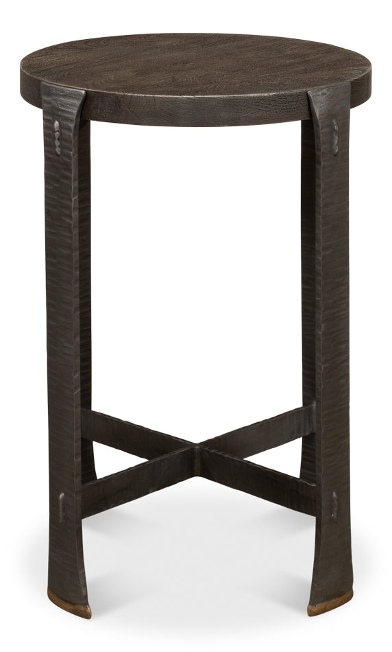 Forged Slats Side Table- Moleskin - Chapin Furniture