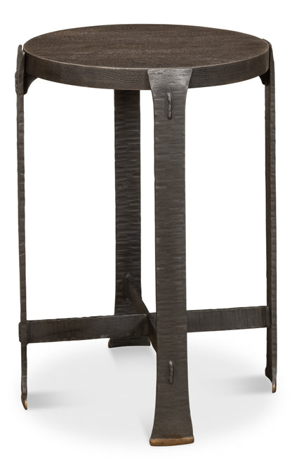 Forged Slats Side Table- Moleskin - Chapin Furniture