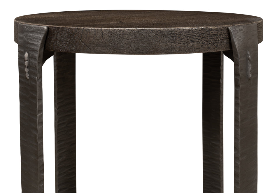 Forged Slats Side Table- Moleskin - Chapin Furniture