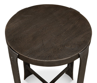 Forged Slats Side Table- Moleskin - Chapin Furniture