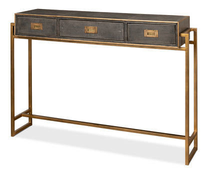 Shagreen Gold & Gray Console - Chapin Furniture