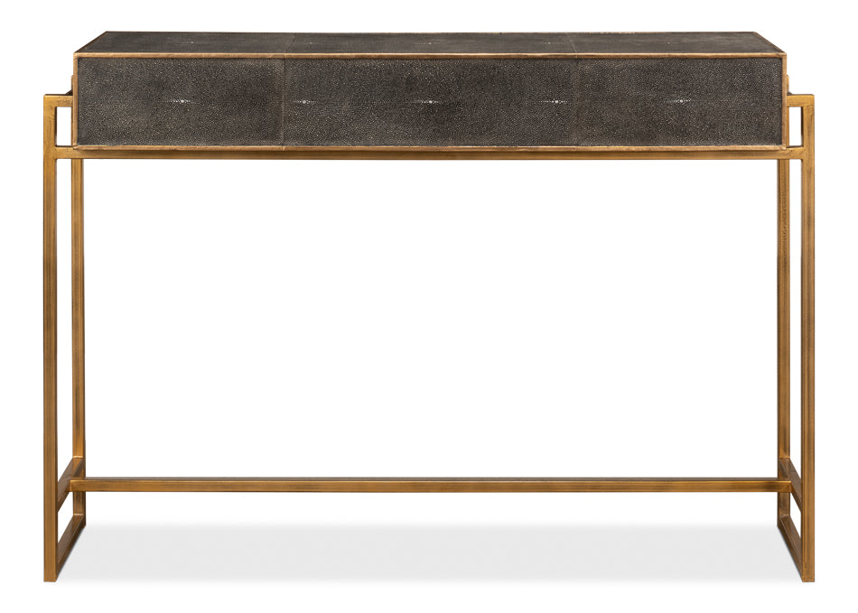 Shagreen Gold & Gray Console - Chapin Furniture