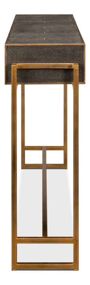 Shagreen Gold & Gray Console - Chapin Furniture