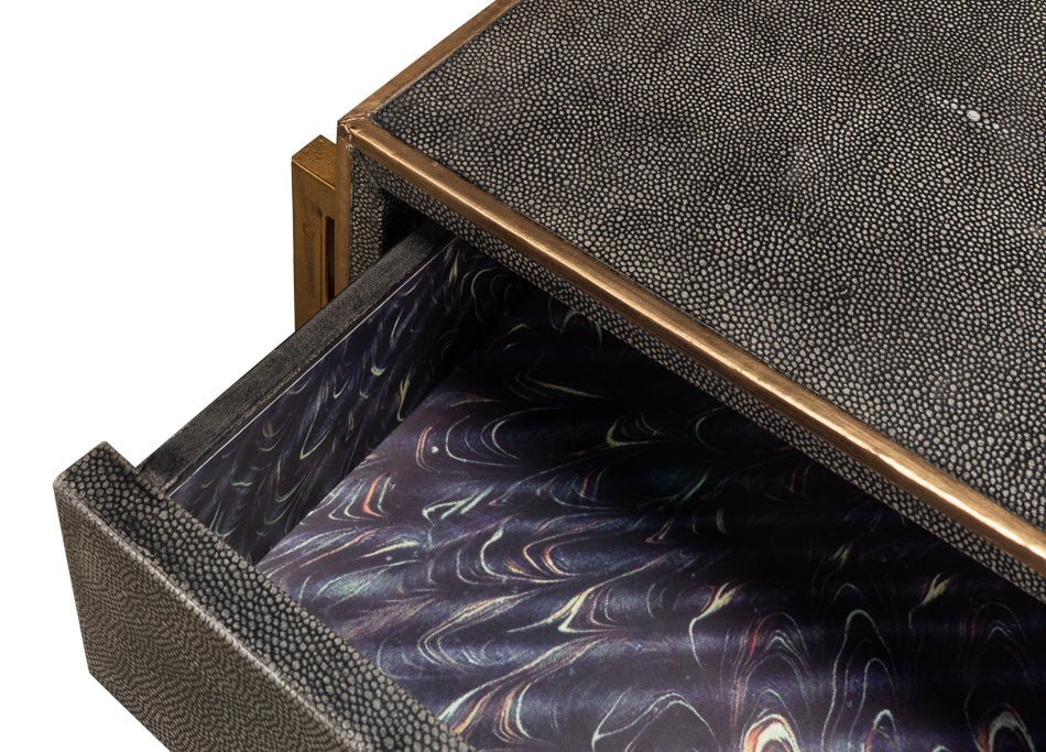 Shagreen Gold & Gray Console - Chapin Furniture