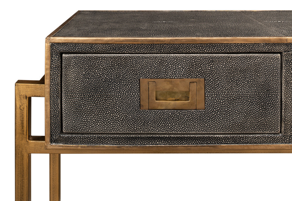 Shagreen Gold & Gray Console - Chapin Furniture