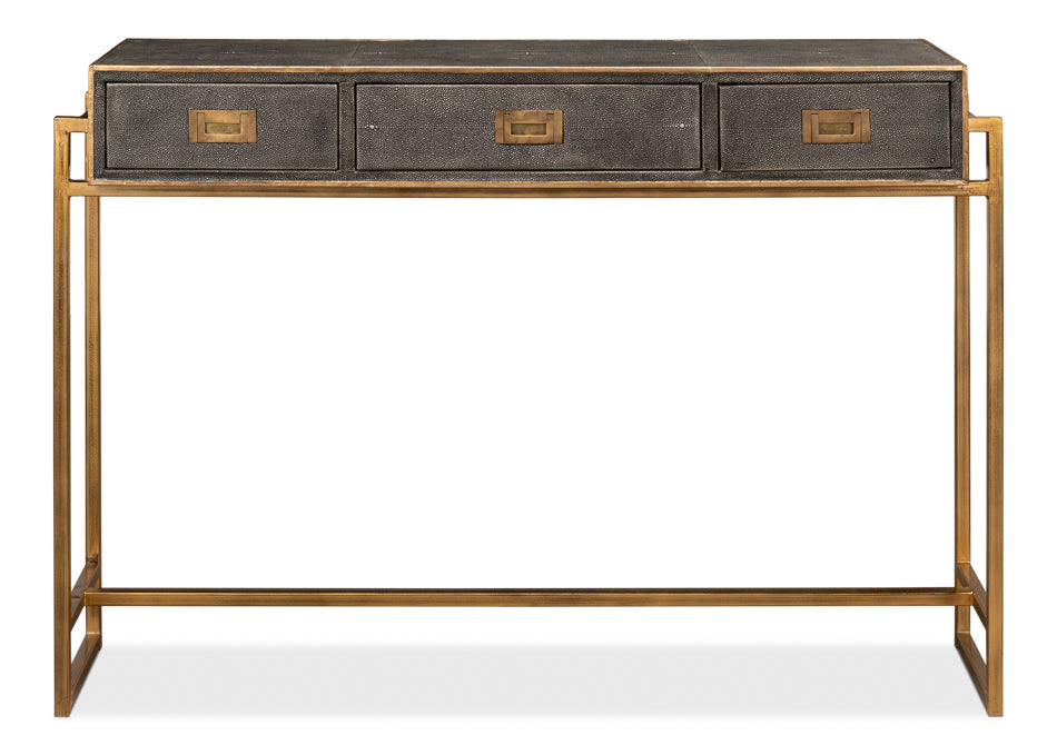 Shagreen Gold & Gray Console - Chapin Furniture