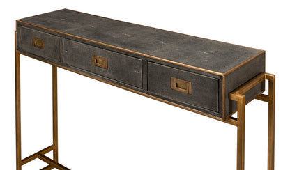 Shagreen Gold & Gray Console - Chapin Furniture
