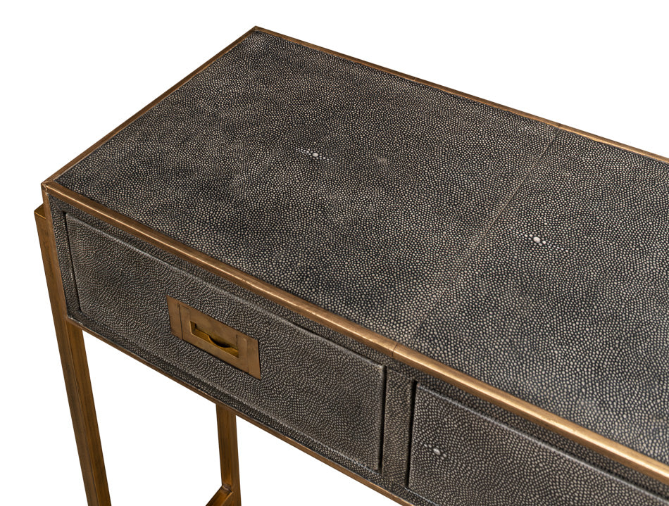 Shagreen Gold & Gray Console - Chapin Furniture