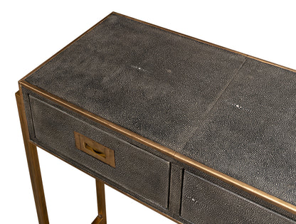 Shagreen Gold & Gray Console - Chapin Furniture