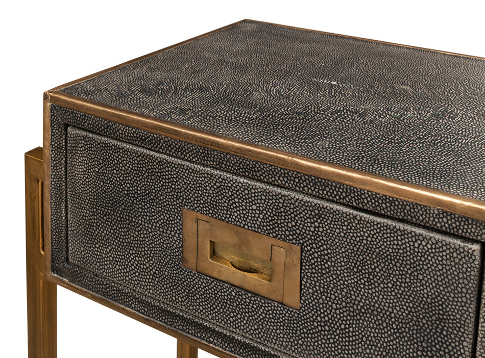 Shagreen Gold & Gray Console - Chapin Furniture