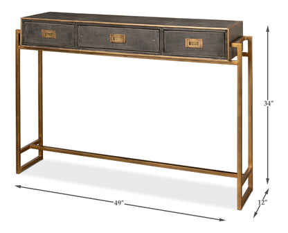 Shagreen Gold & Gray Console - Chapin Furniture