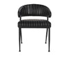 Umbria Leather Dining Chair- Black - Chapin Furniture