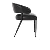 Umbria Leather Dining Chair- Black - Chapin Furniture