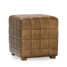 Carlo Leather 18" Square Ottoman - Chapin Furniture